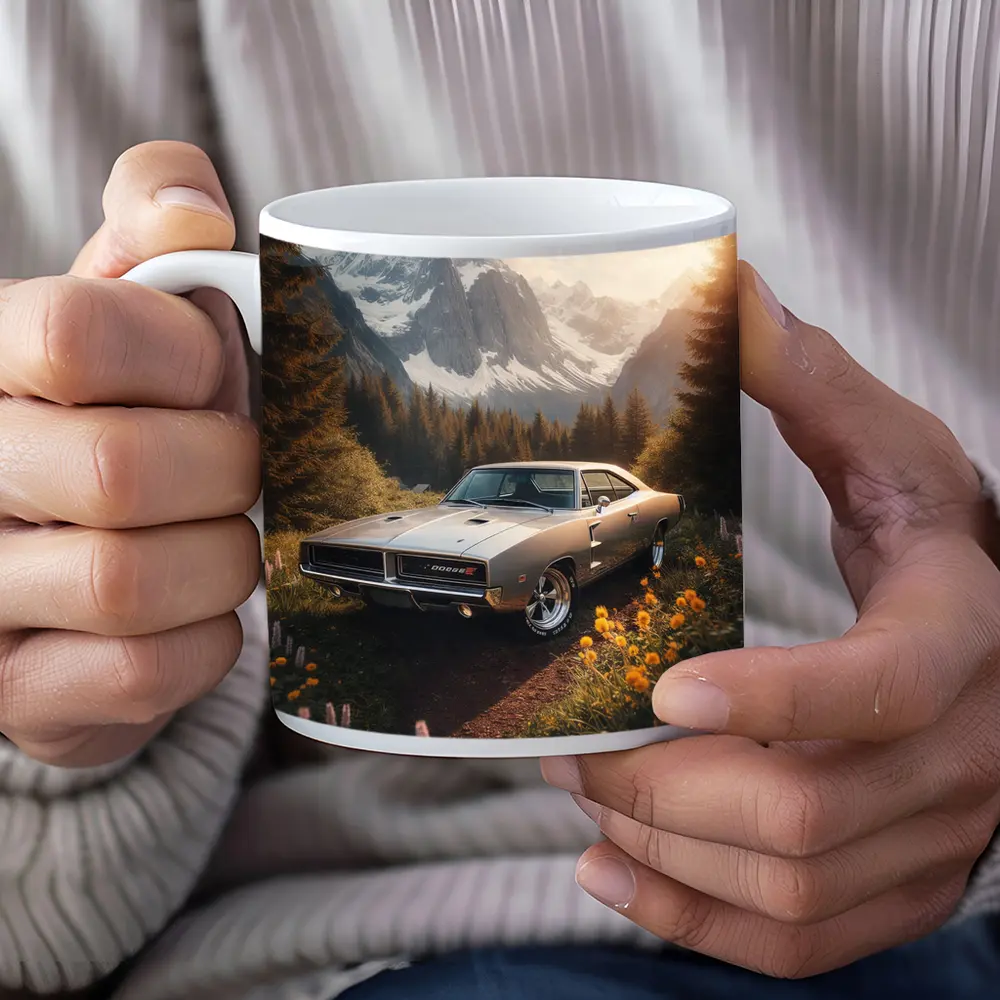 Dodge Charger Classic Muscle Car Mountain Forest – Mugs