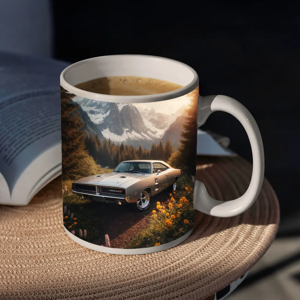 Dodge Charger Classic Muscle Car Mountain Forest – Mugs