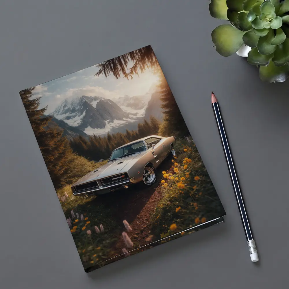 Dodge Charger Classic Muscle Car Mountain Forest – Notebooks