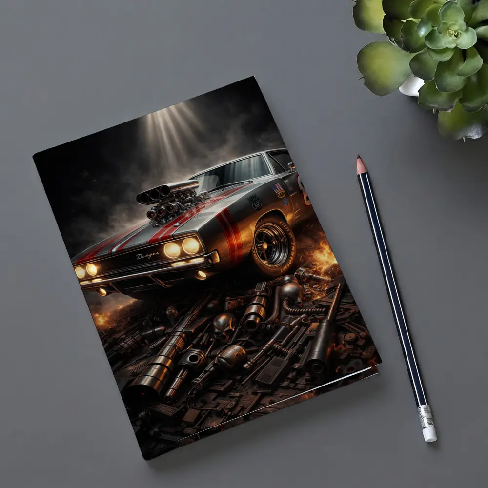 Dodge Charger Classic Muscle Car Dark Dramatic – Notebooks