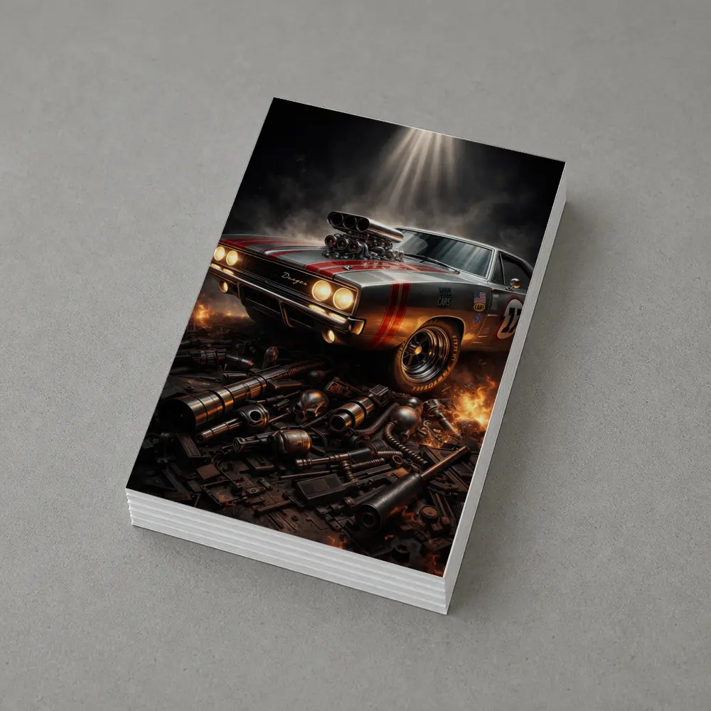 Dodge Charger Classic Muscle Car Dark Dramatic – Postcards