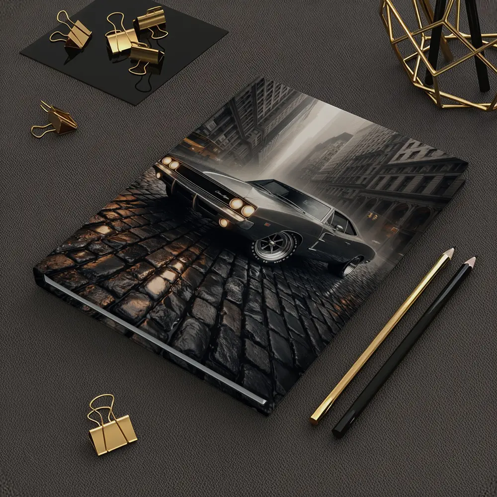 Dodge Charger Classic Muscle Car Rainy City – Notebooks