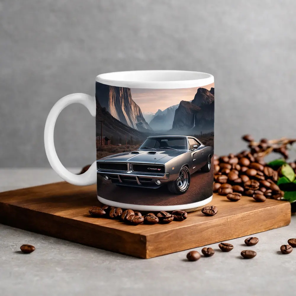 Dodge Charger RT Classic Muscle Car Mountains – Mugs