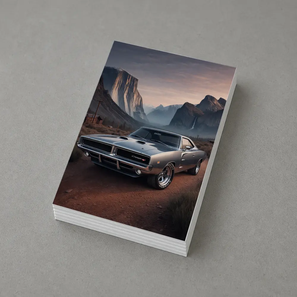 Dodge Charger RT Classic Muscle Car Mountains – Postcards