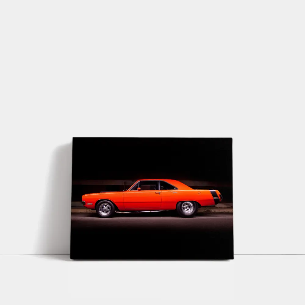 1970 Dodge Dart Coupe Orange Muscle Car – Wall Art