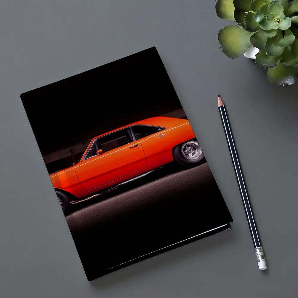 1970 Dodge Dart Coupe Orange Muscle Car – Notebooks