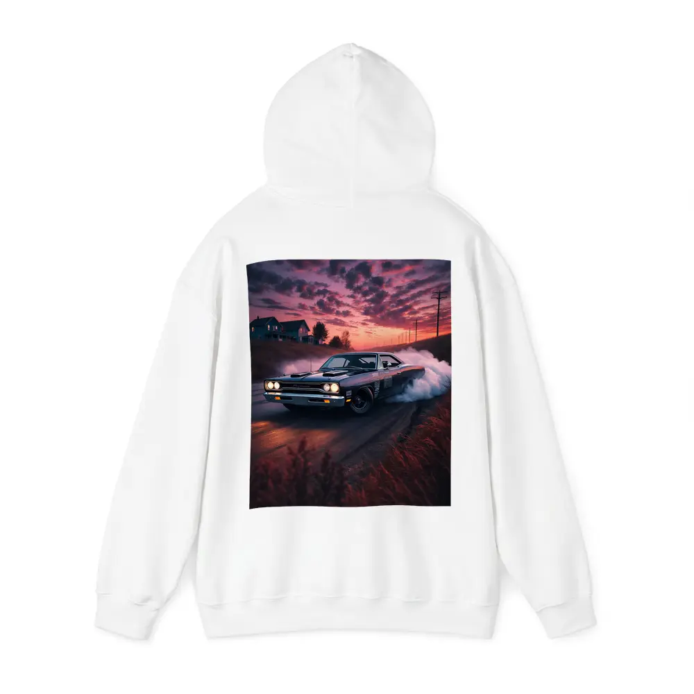 Plymouth Road Runner Burnout Sunset Drift – Hoodies
