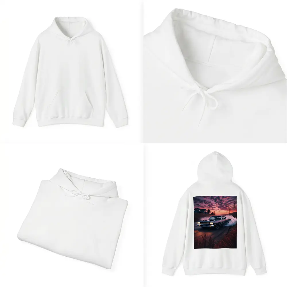 Plymouth Road Runner Burnout Sunset Drift – Hoodies