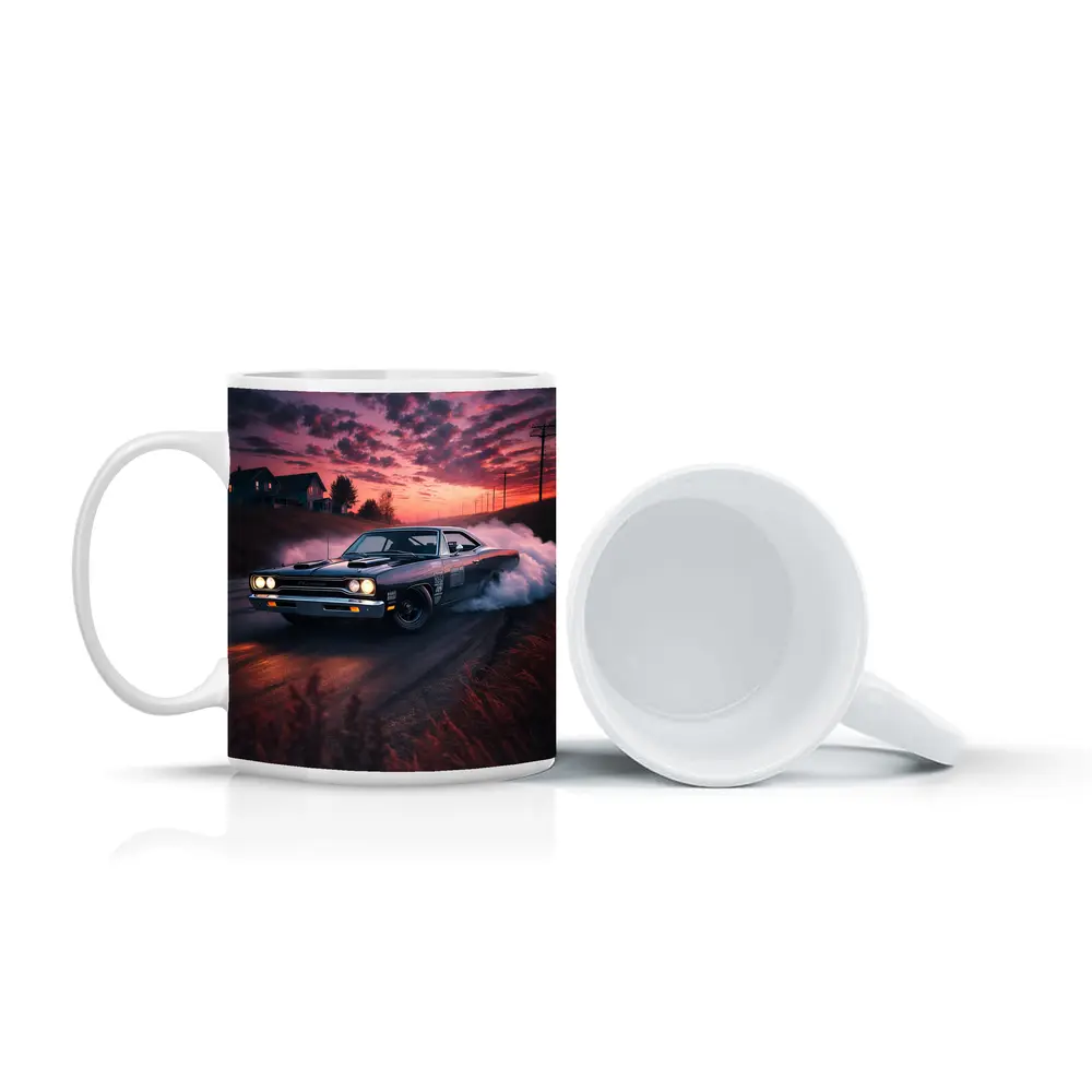 Plymouth Road Runner Burnout Sunset Drift – Mugs