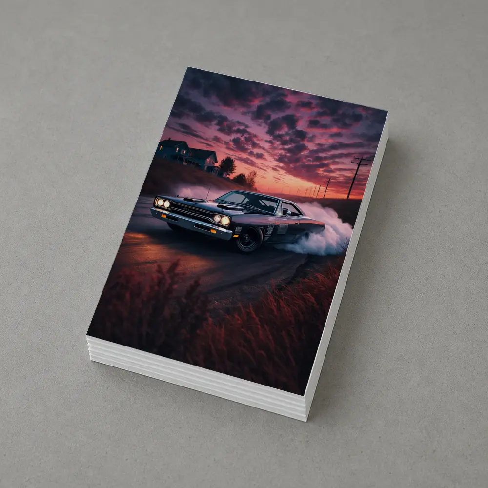 Plymouth Road Runner Burnout Sunset Drift – Postcards