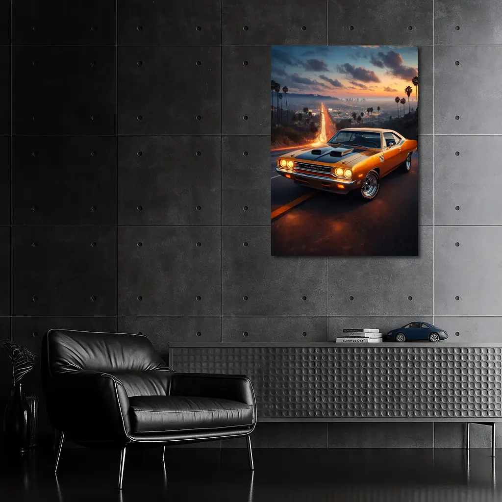 Plymouth Road Runner Los Angeles Sunset Drive – Wall Art
