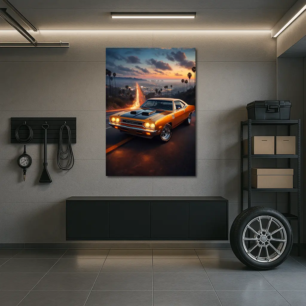 Plymouth Road Runner Los Angeles Sunset Drive – Wall Art