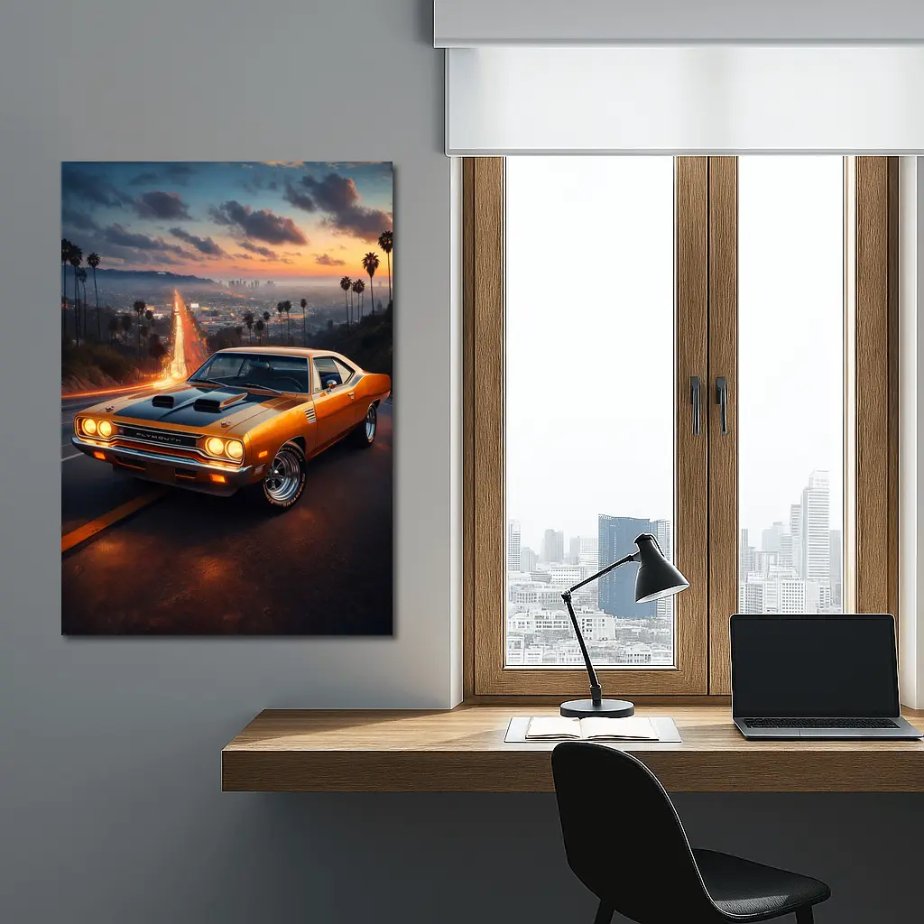 Plymouth Road Runner Los Angeles Sunset Drive – Wall Art
