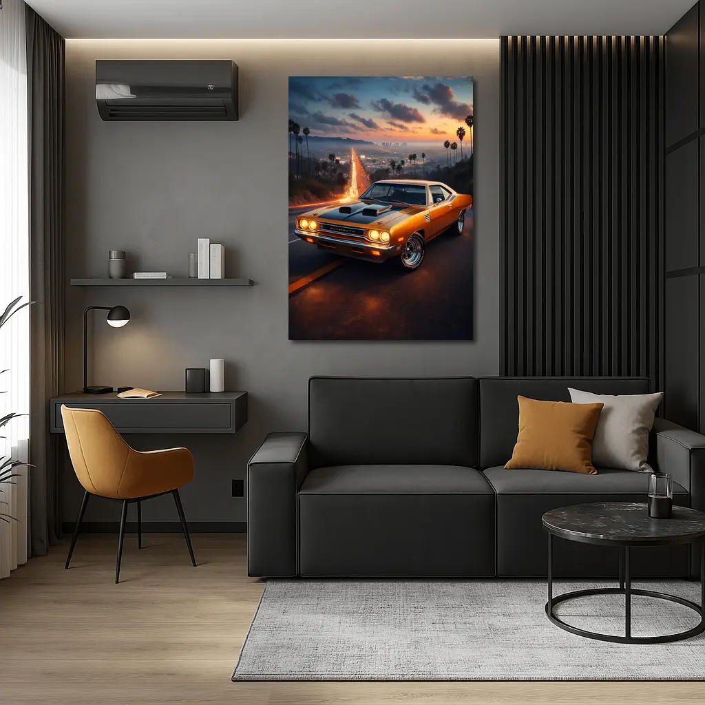 Plymouth Road Runner Los Angeles Sunset Drive – Wall Art