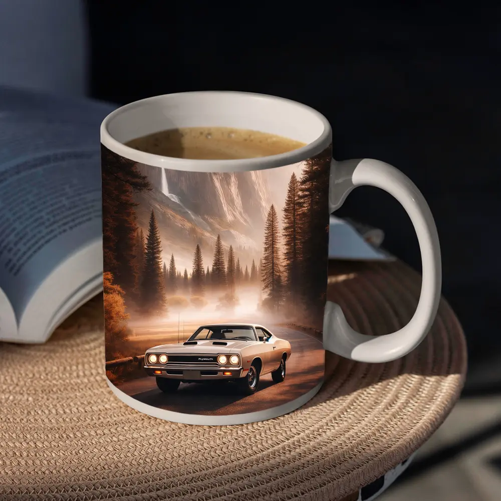 Plymouth Road Runner Classic Muscle Car Forest – Mugs