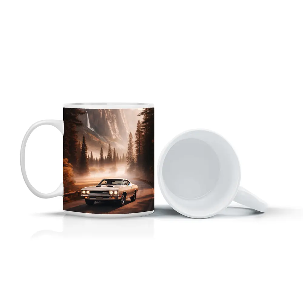 Plymouth Road Runner Classic Muscle Car Forest – Mugs