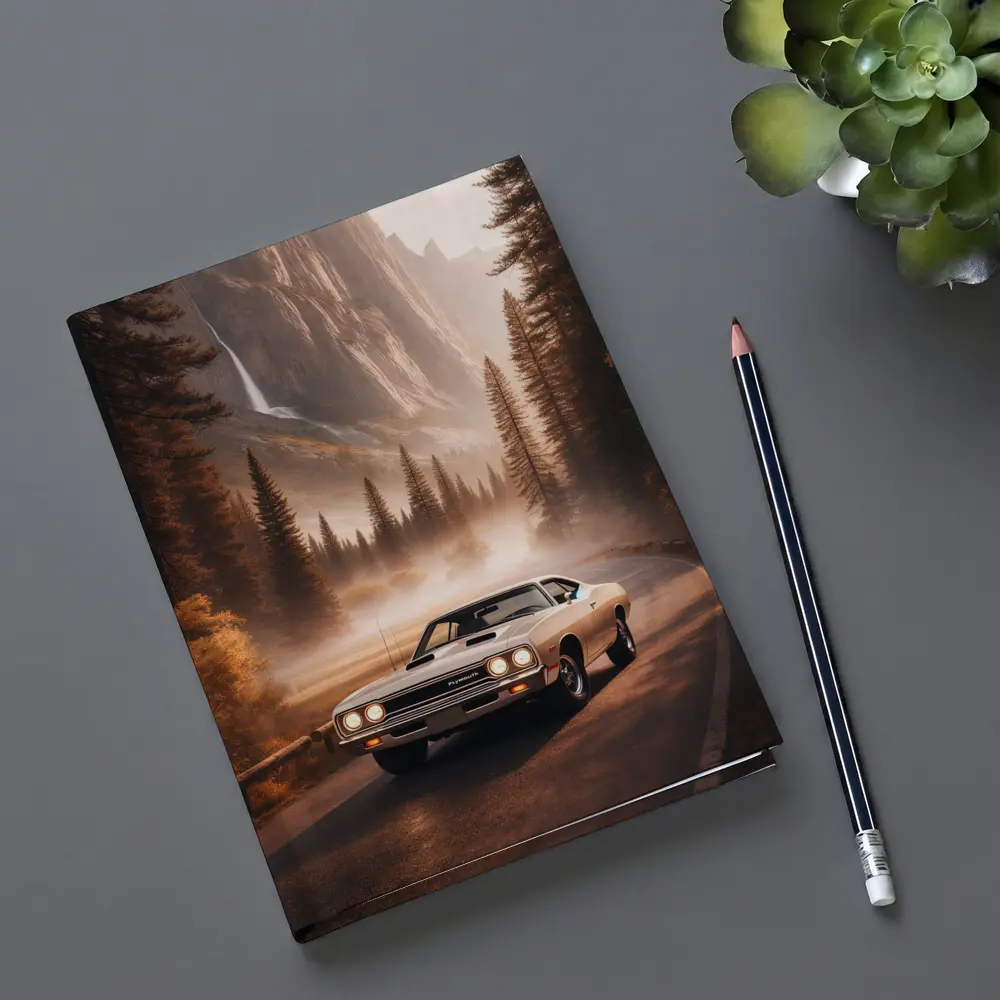 Plymouth Road Runner Classic Muscle Car Forest – Notebooks