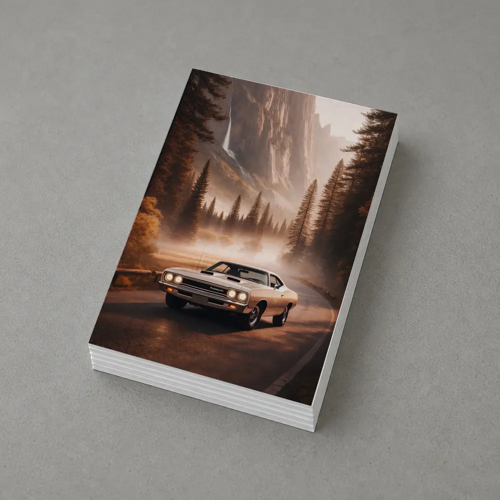 Plymouth Road Runner Classic Muscle Car Forest – Postcards