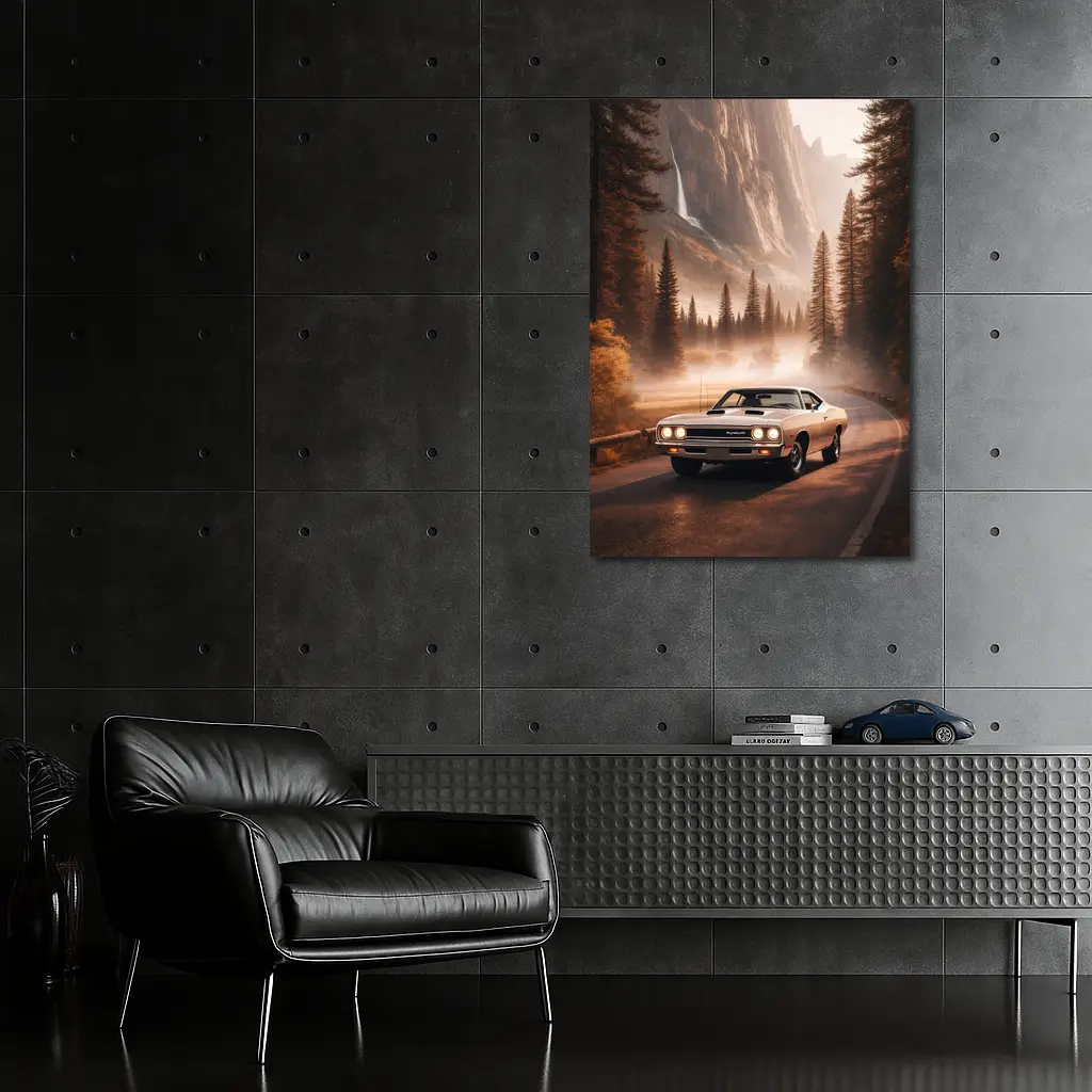 Plymouth Road Runner Classic Muscle Car Forest – Wall Art