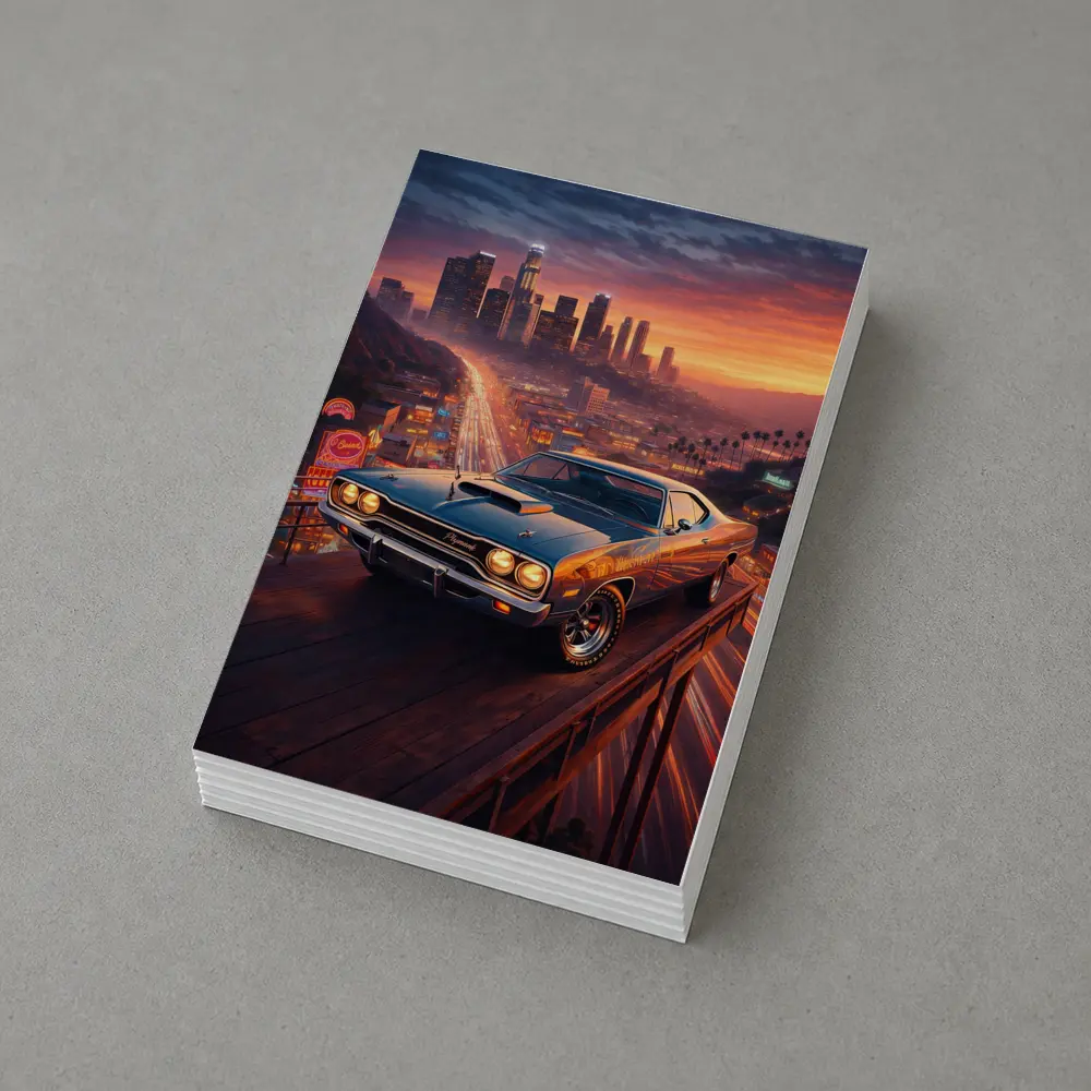 Plymouth Road Runner Los Angeles Sunset Skyline – Postcards