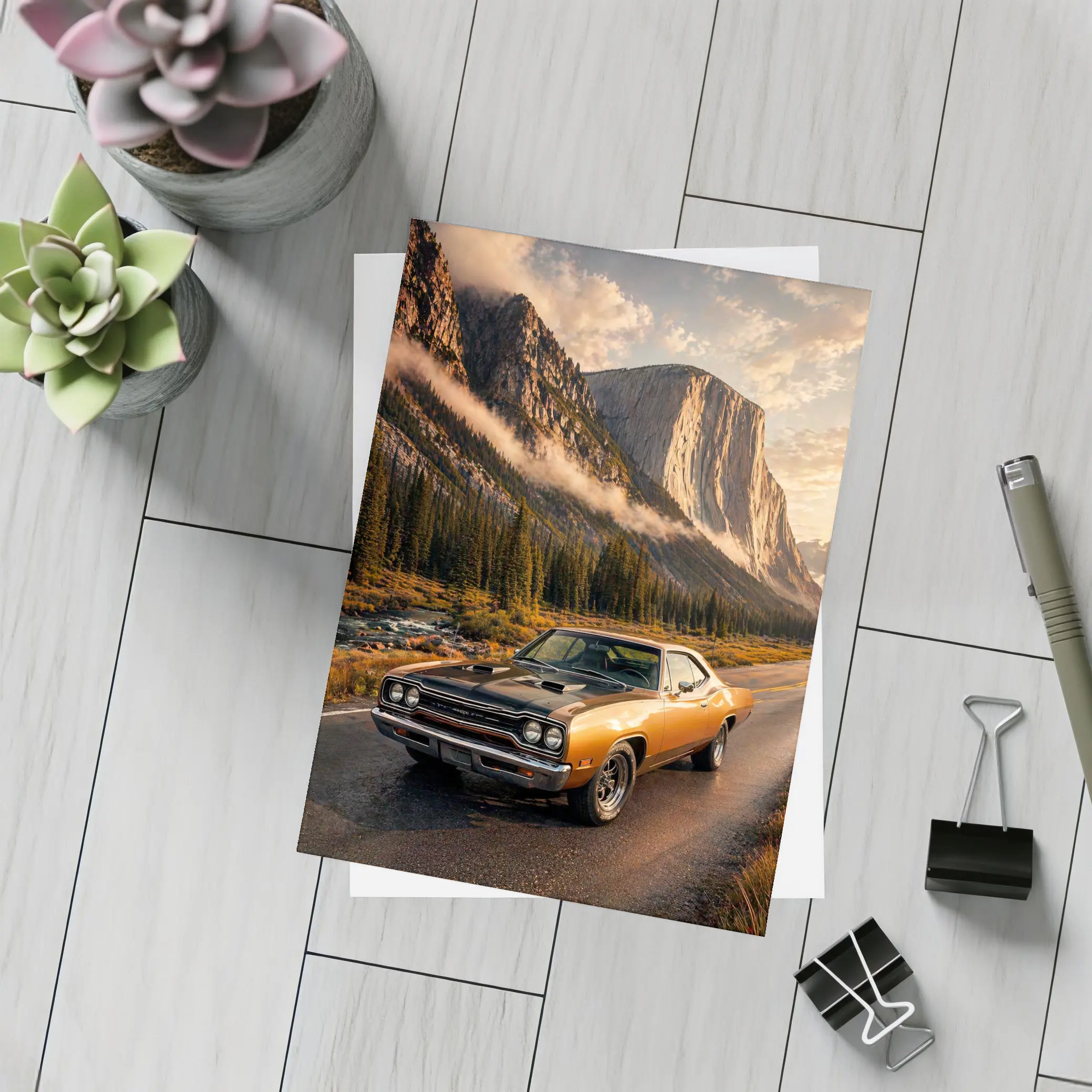 Plymouth Road Runner Classic Muscle Mountain Road – Postcards
