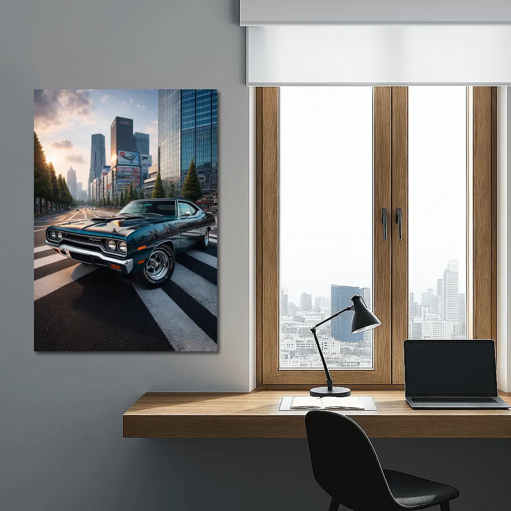 Plymouth Road Runner Classic Muscle Tokyo City – Wall Art