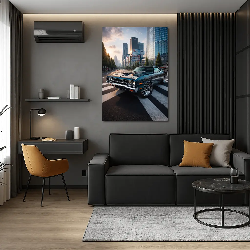 Plymouth Road Runner Classic Muscle Tokyo City – Wall Art
