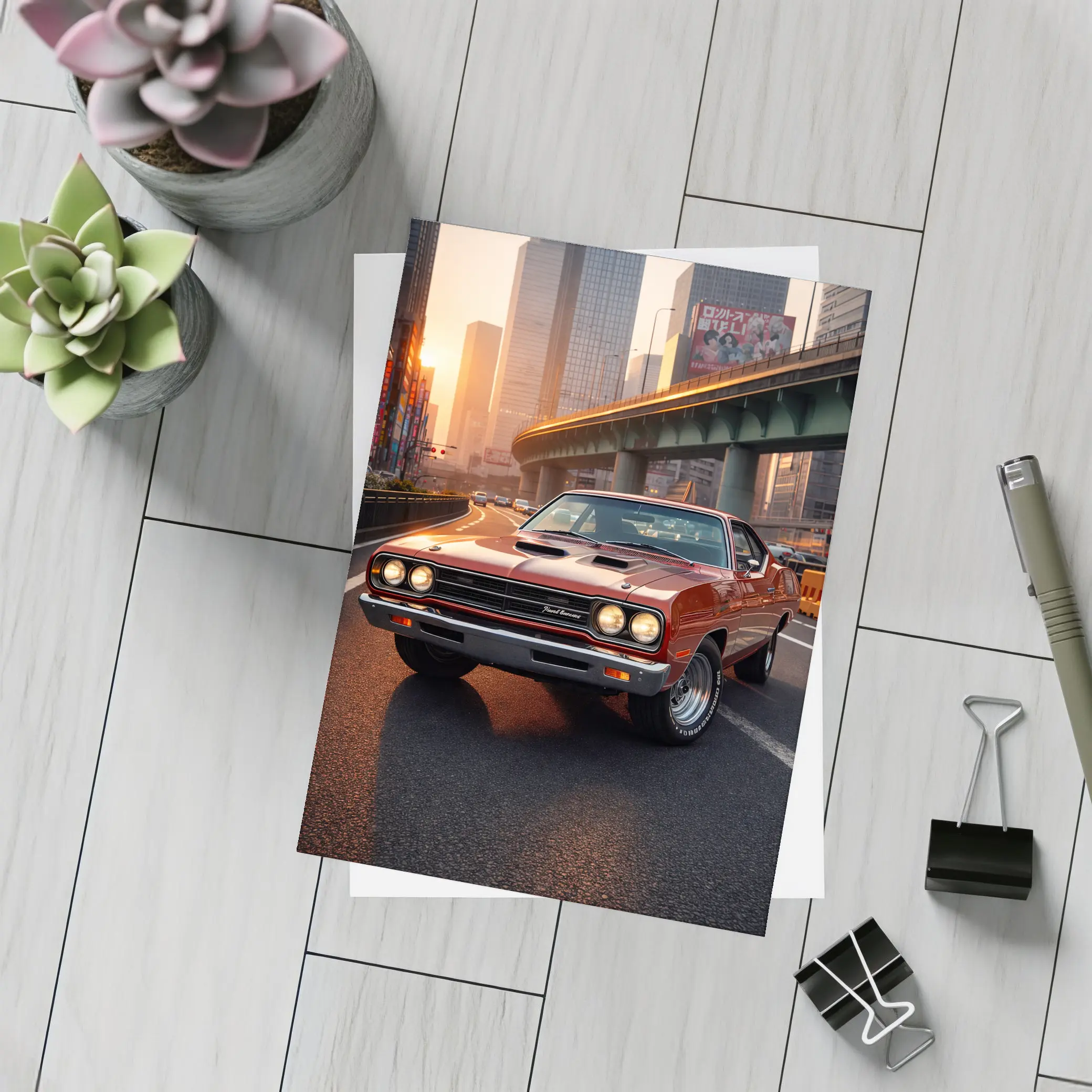 Plymouth Road Runner Classic Muscle Tokyo Streets – Postcards