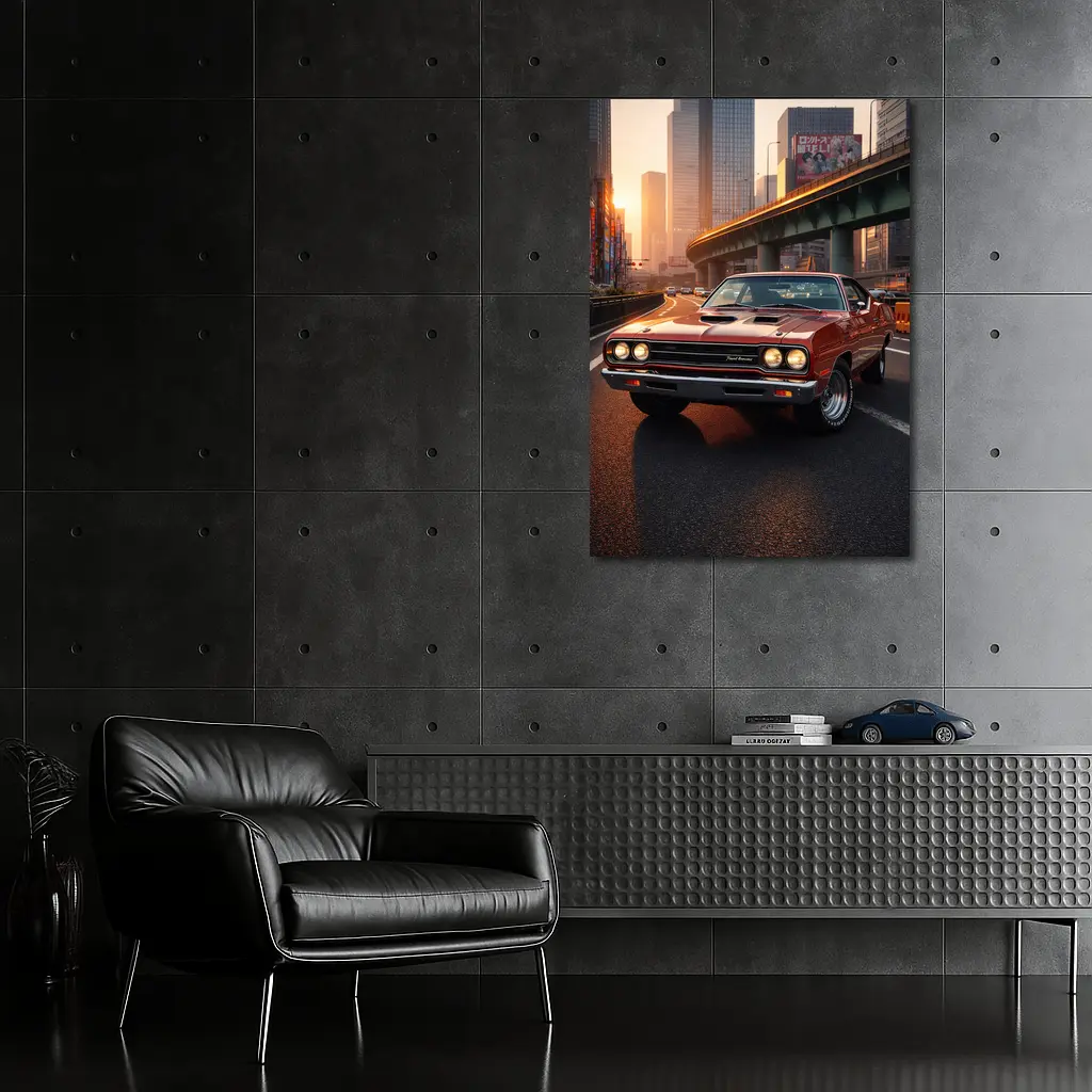 Plymouth Road Runner Classic Muscle Tokyo Streets – Wall Art
