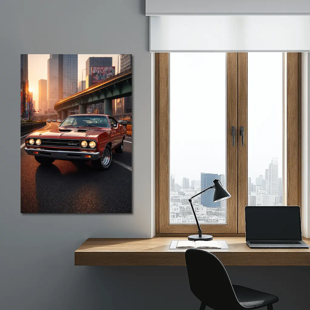 Plymouth Road Runner Classic Muscle Tokyo Streets – Wall Art