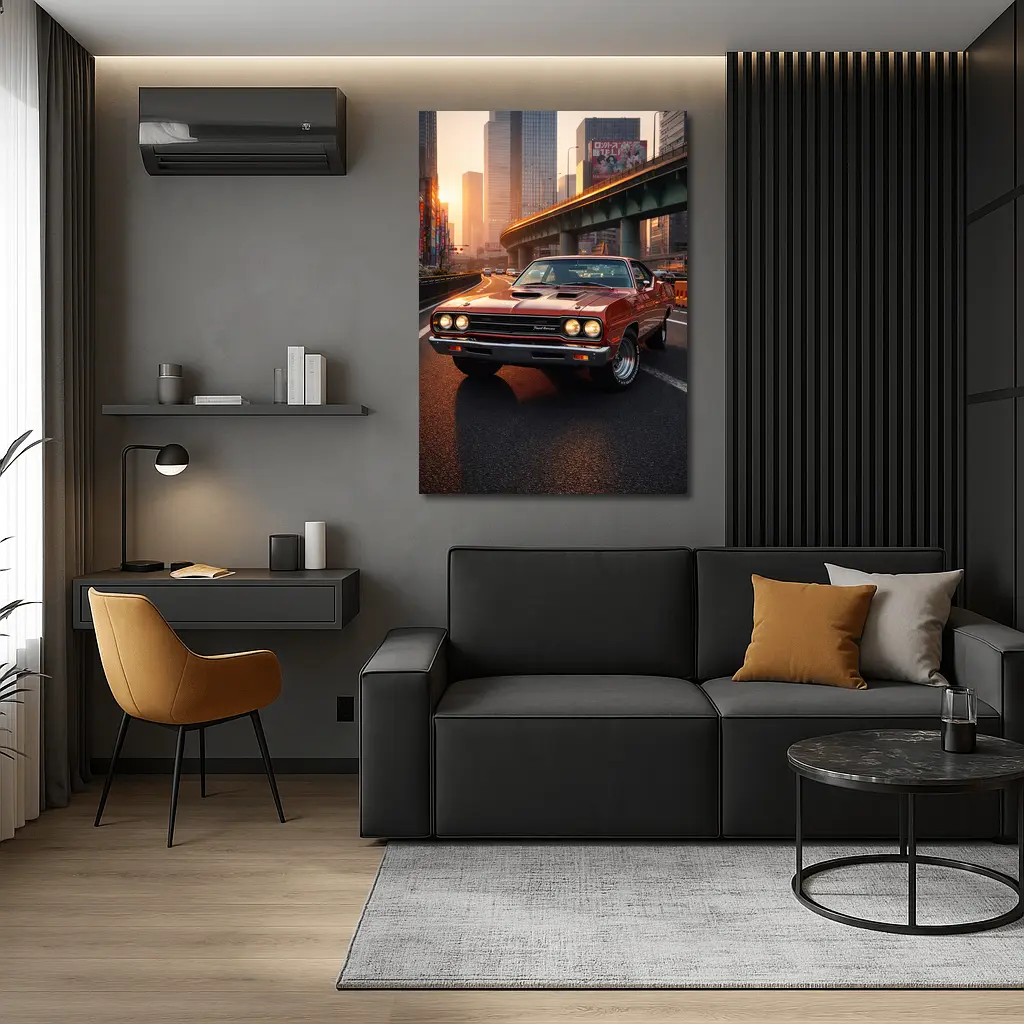 Plymouth Road Runner Classic Muscle Tokyo Streets – Wall Art