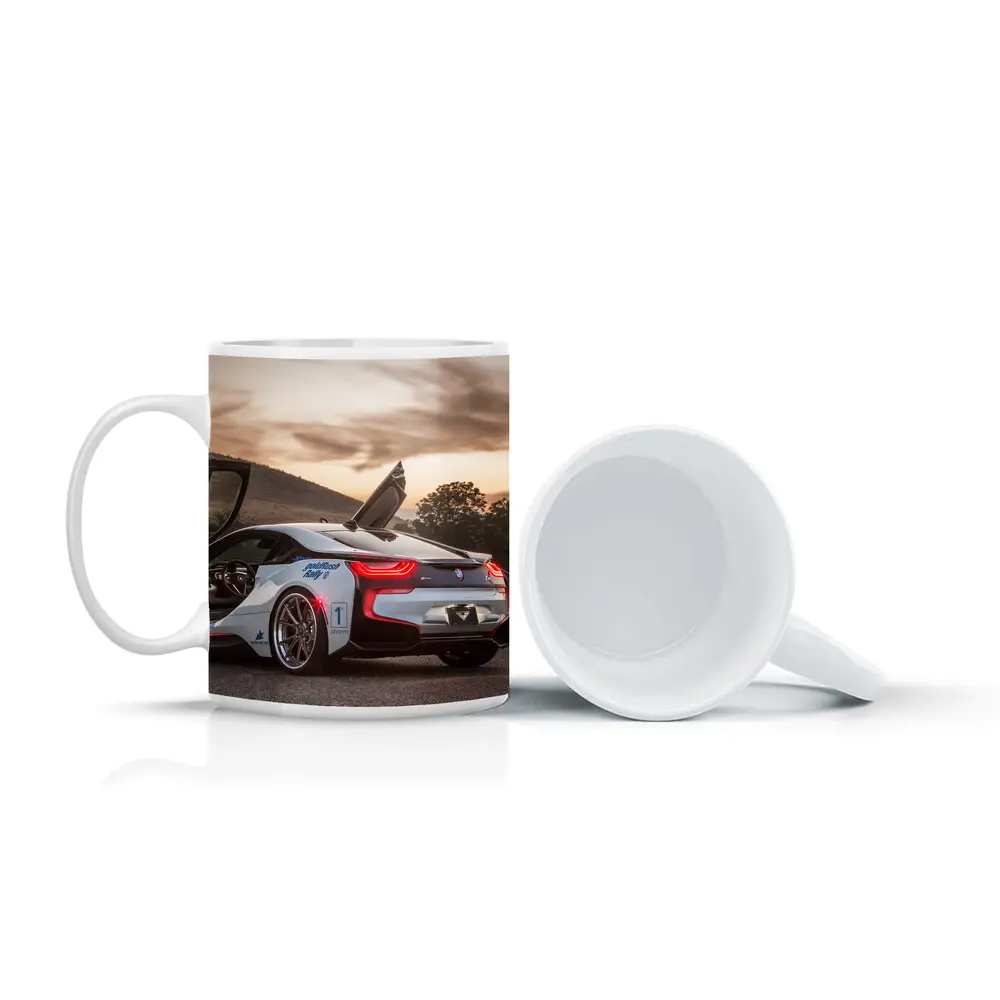 BMW i8 Scissor Doors Sunset Sky – Mugs