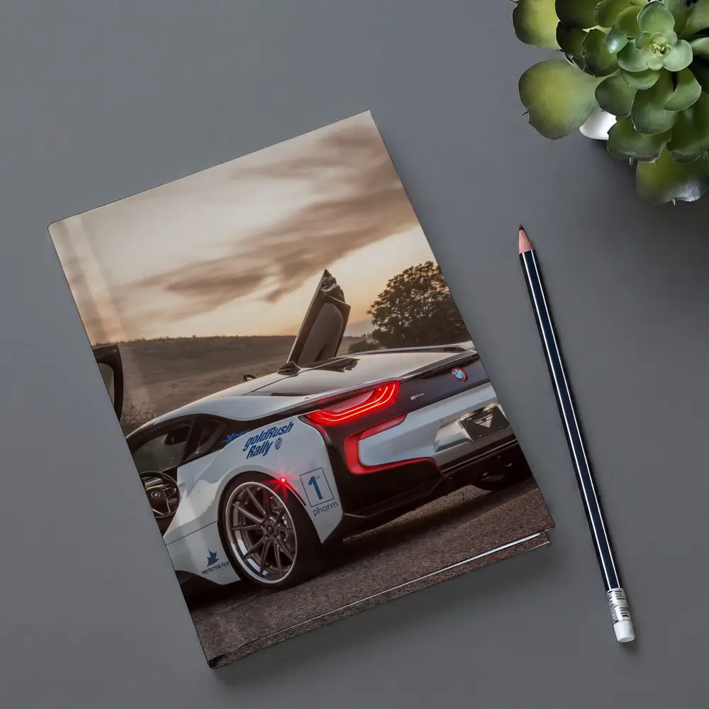 BMW i8 Scissor Doors Sunset Sky – Notebooks