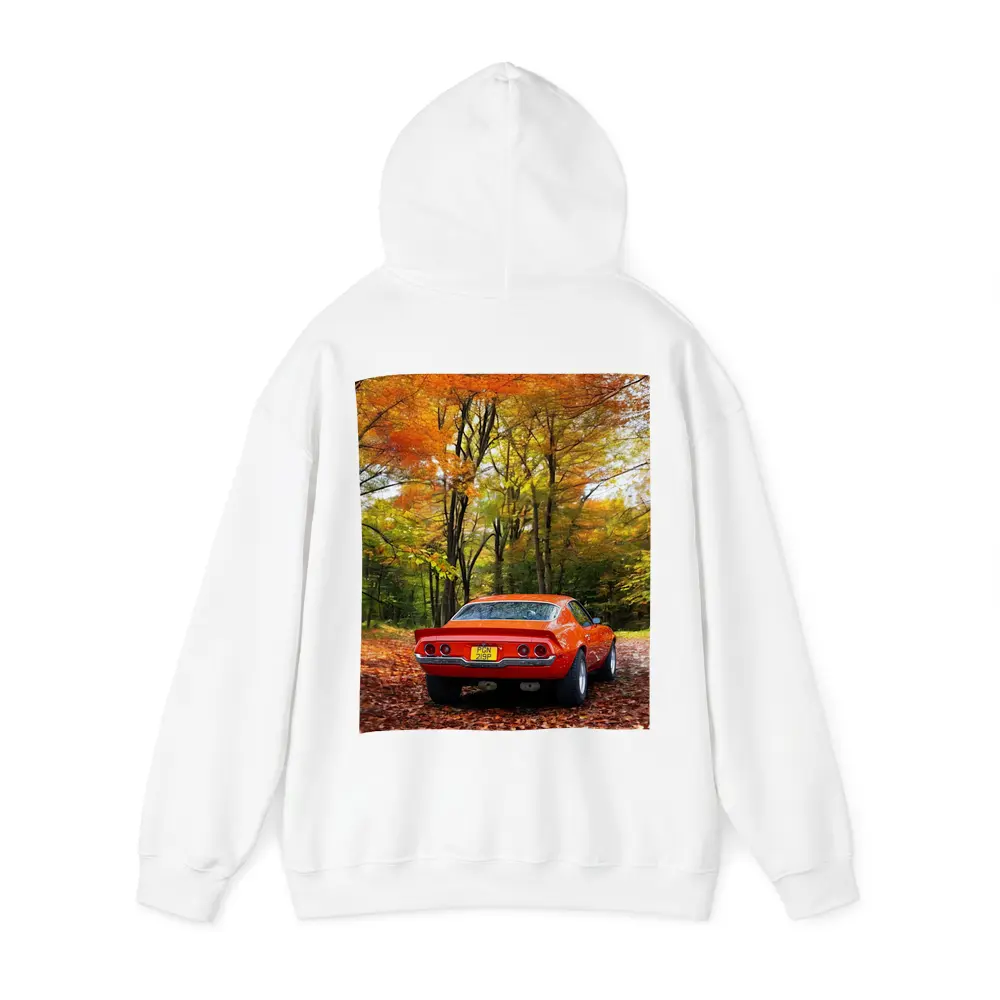 1971 Chevrolet Camaro Red Autumn Forest – Hoodies
