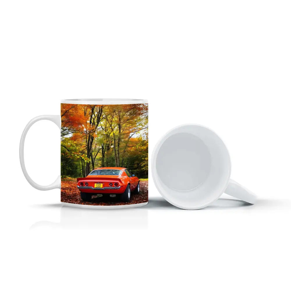 1971 Chevrolet Camaro Red Autumn Forest – Mugs