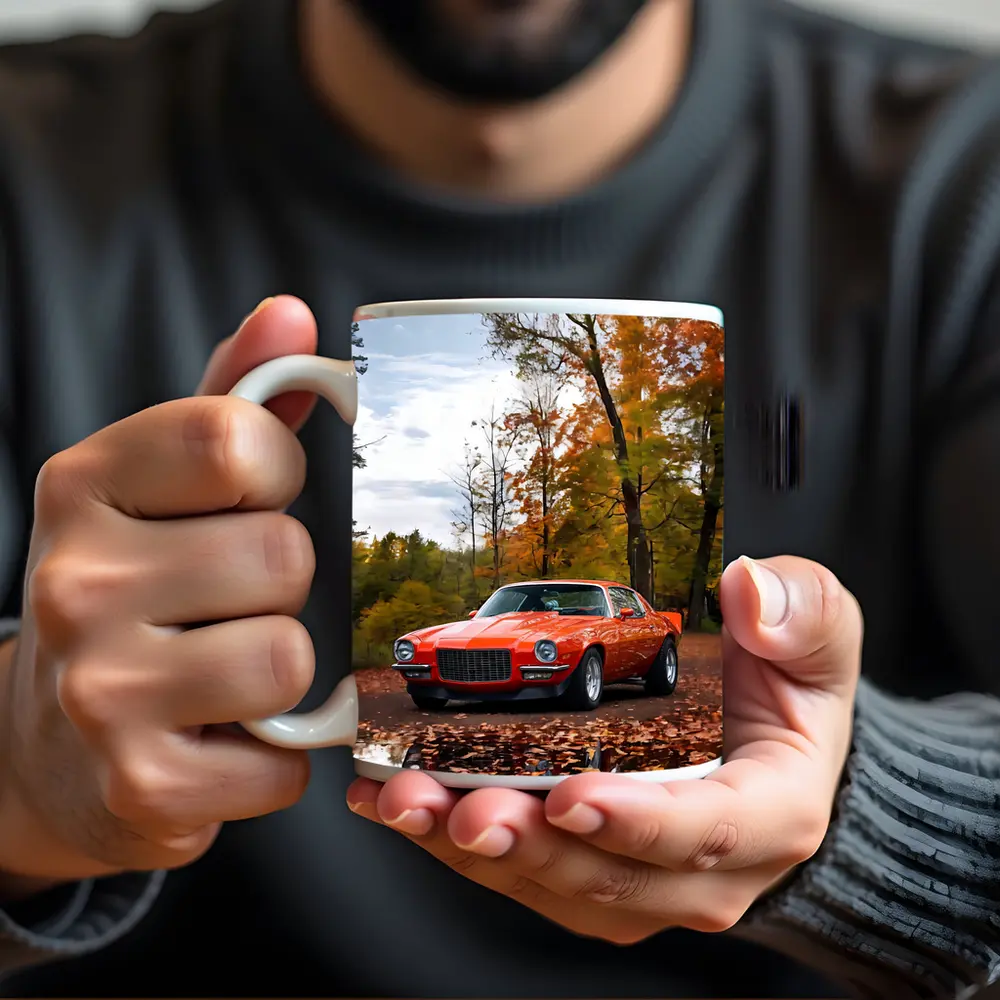 1971 Chevrolet Camaro Red Autumn Forest – Mugs