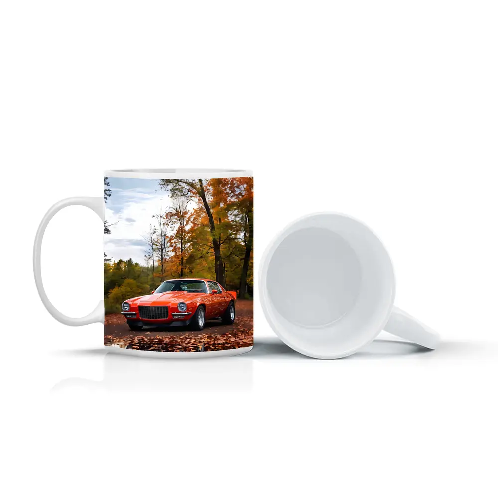 1971 Chevrolet Camaro Red Autumn Forest – Mugs