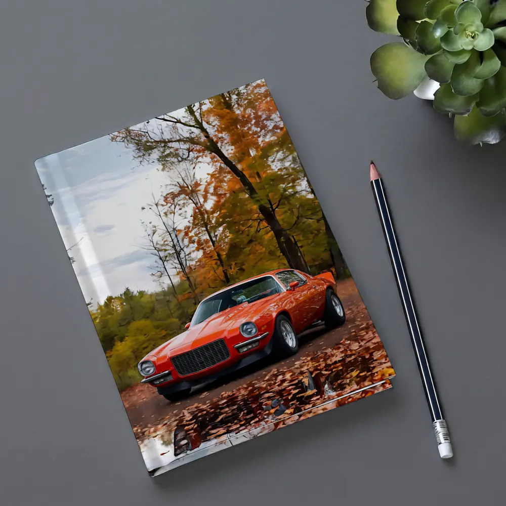 1971 Chevrolet Camaro Red Autumn Forest – Notebooks