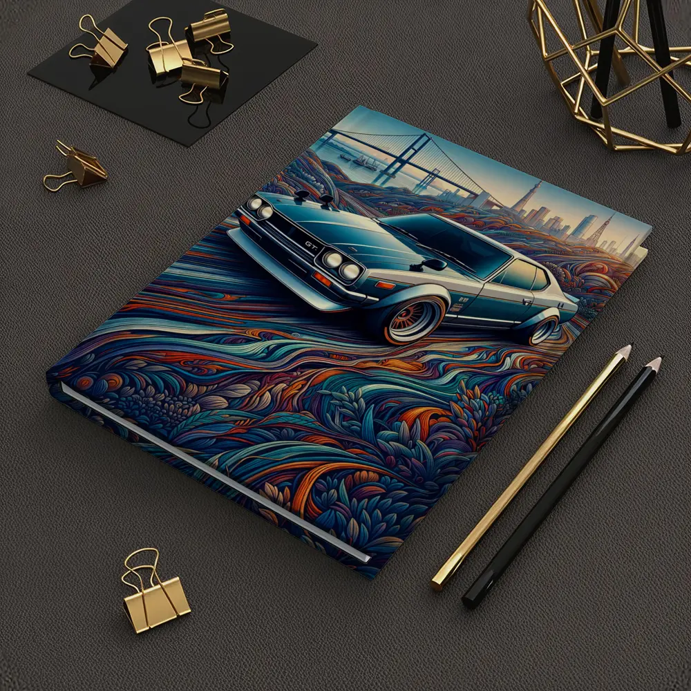 Nissan Skyline GT Tokyo Skyline Abstract Art – Notebooks