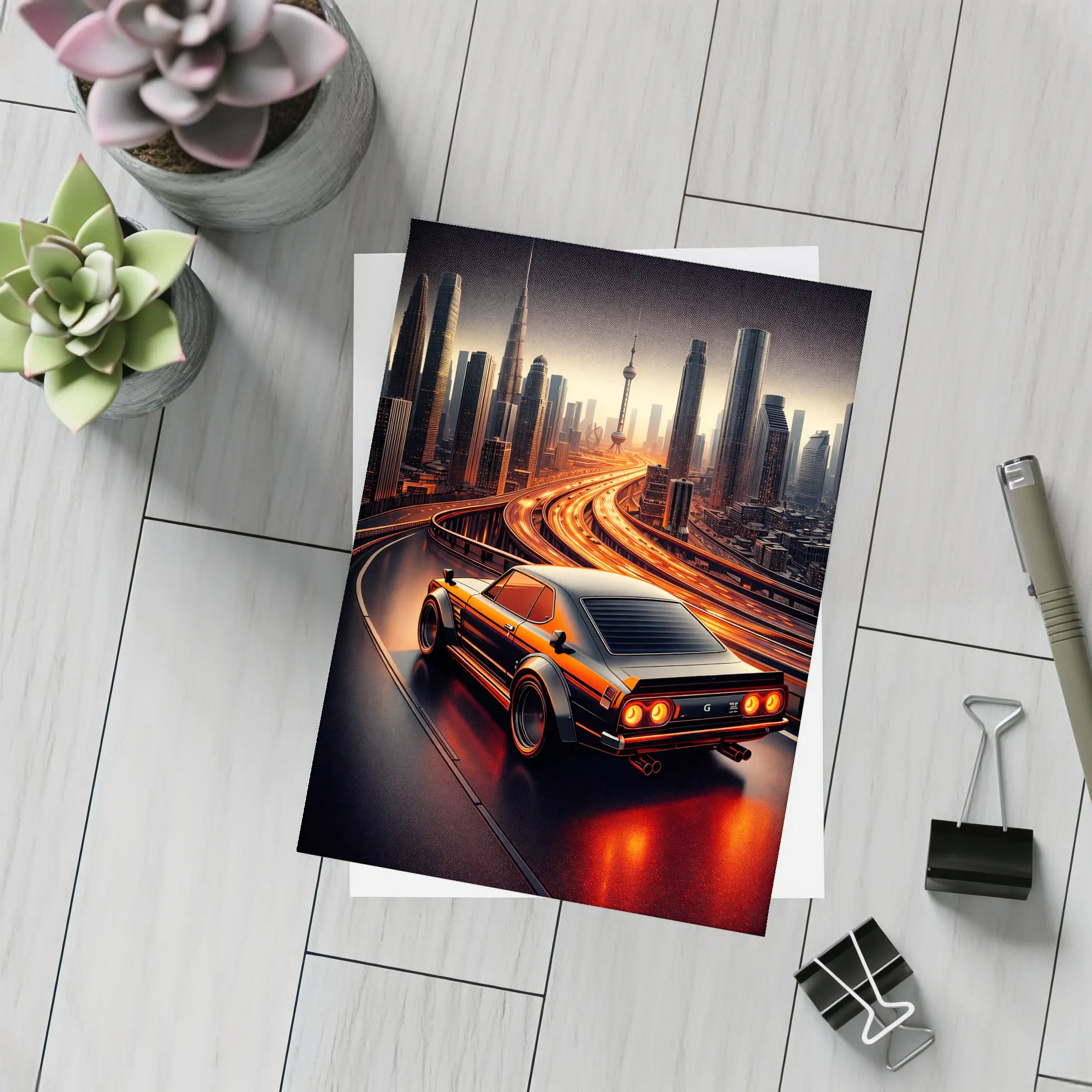 Nissan Skyline GT-R City Night Drive – Postcards
