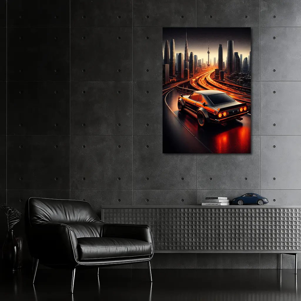 Nissan Skyline GT-R City Night Drive – Wall Art
