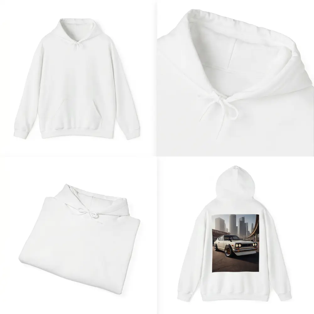 Nissan Skyline GT-R White City Streets – Hoodies