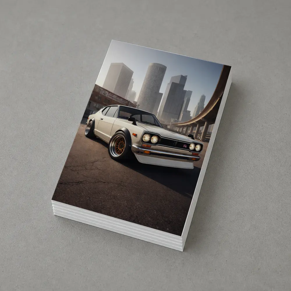 Nissan Skyline GT-R White City Streets – Postcards
