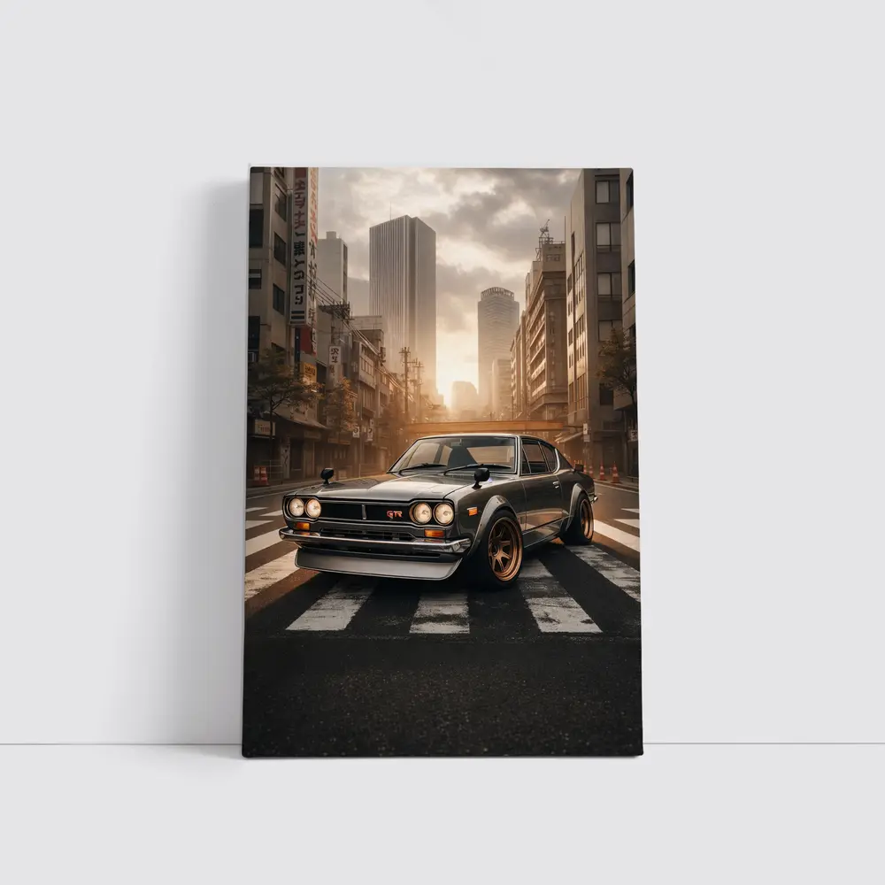 Nissan Skyline GTR Classic Japanese City Street – Wall Art