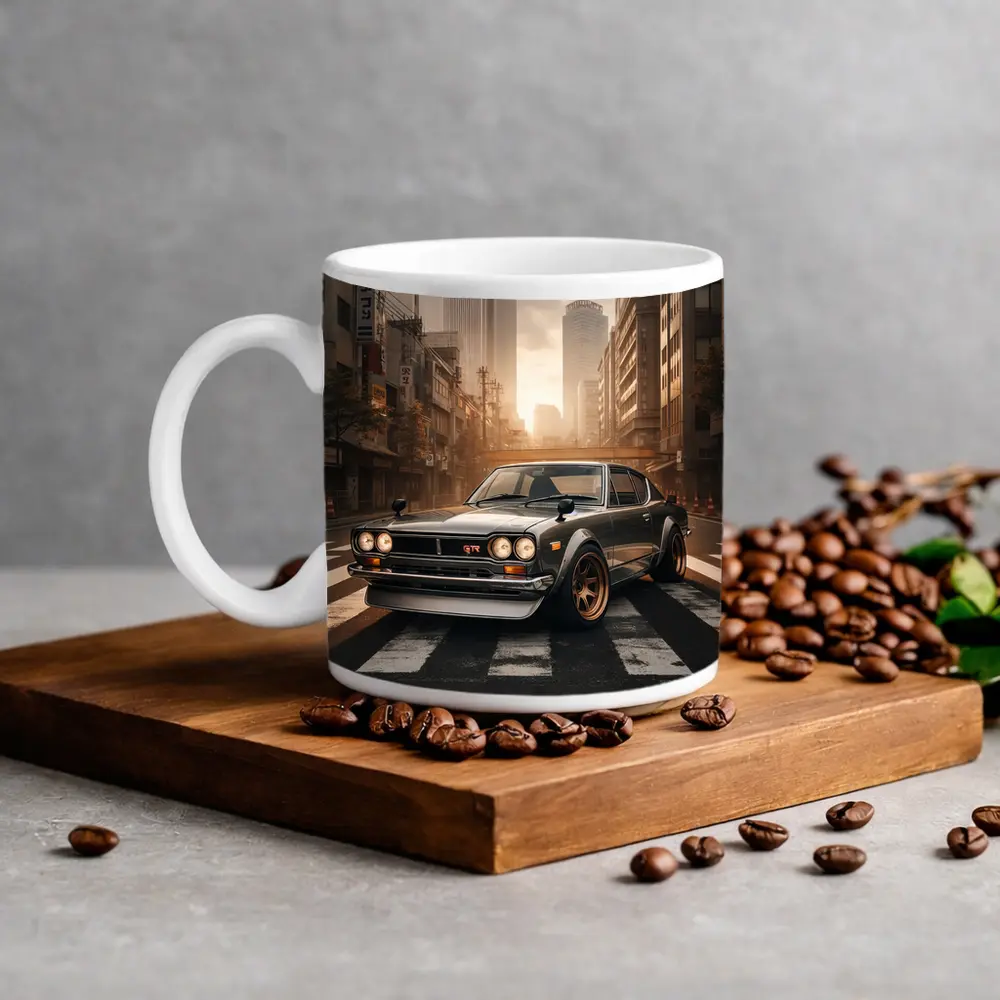 Nissan Skyline GTR Classic Japanese City Street – Mugs
