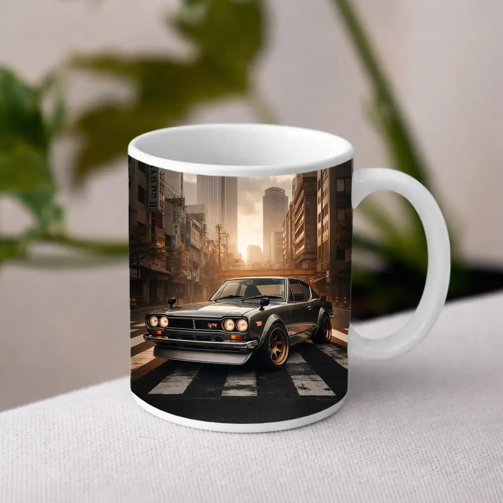 Nissan Skyline GTR Classic Japanese City Street – Mugs
