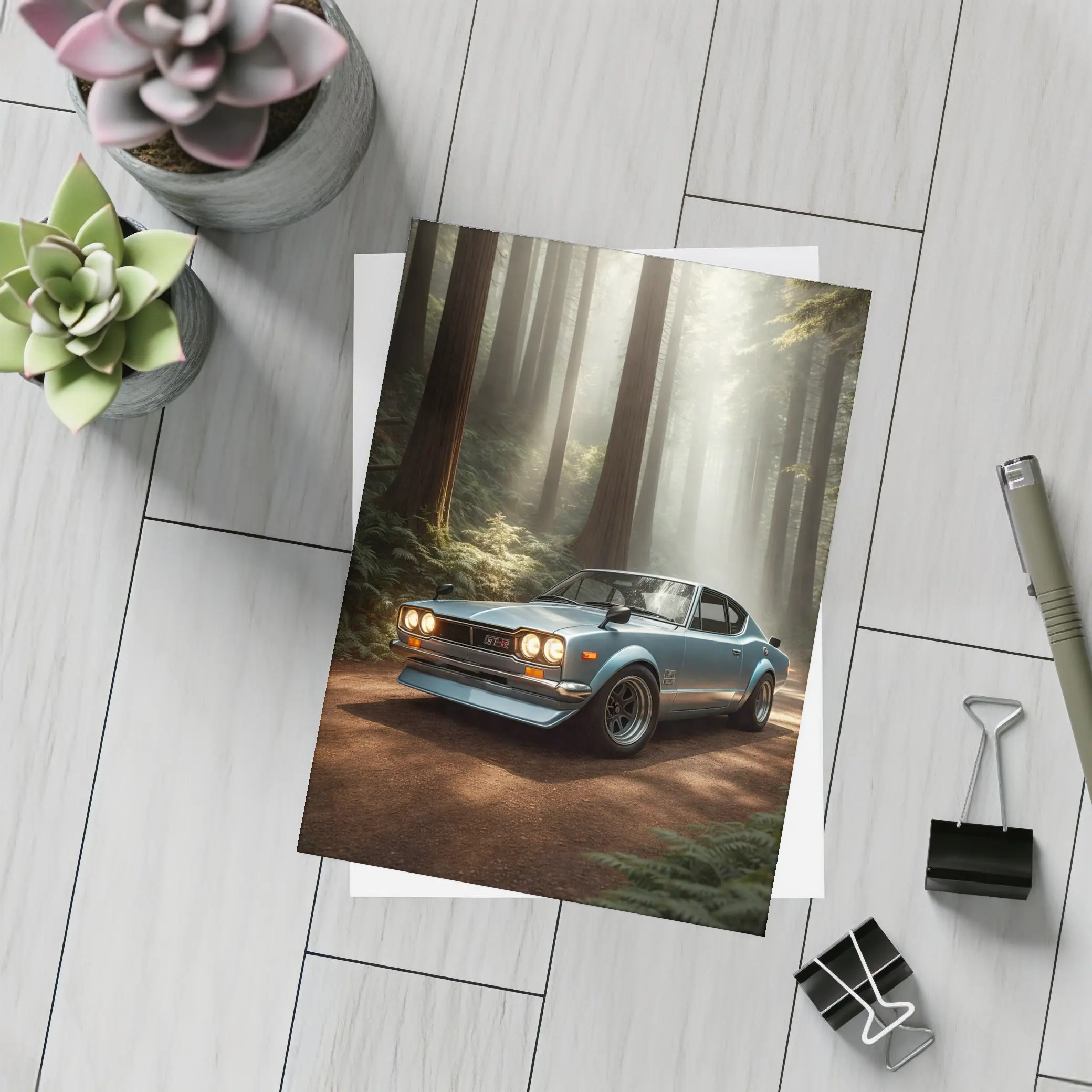 Nissan Skyline GT-R Classic Forest Setting – Postcards