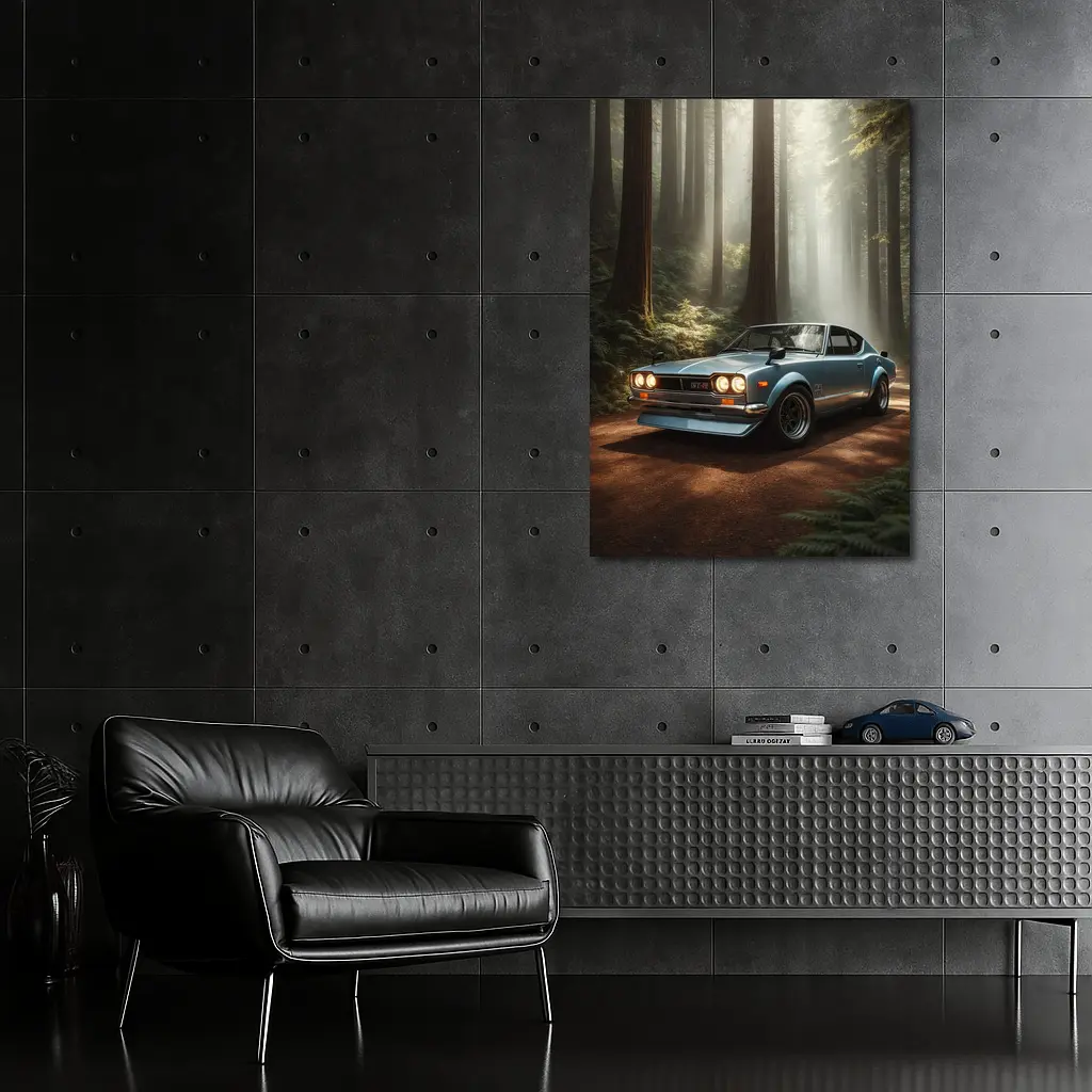 Nissan Skyline GT-R Classic Forest Setting – Wall Art