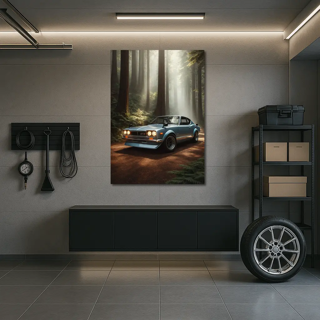 Nissan Skyline GT-R Classic Forest Setting – Wall Art