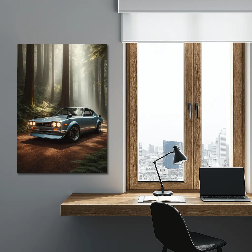 Nissan Skyline GT-R Classic Forest Setting – Wall Art